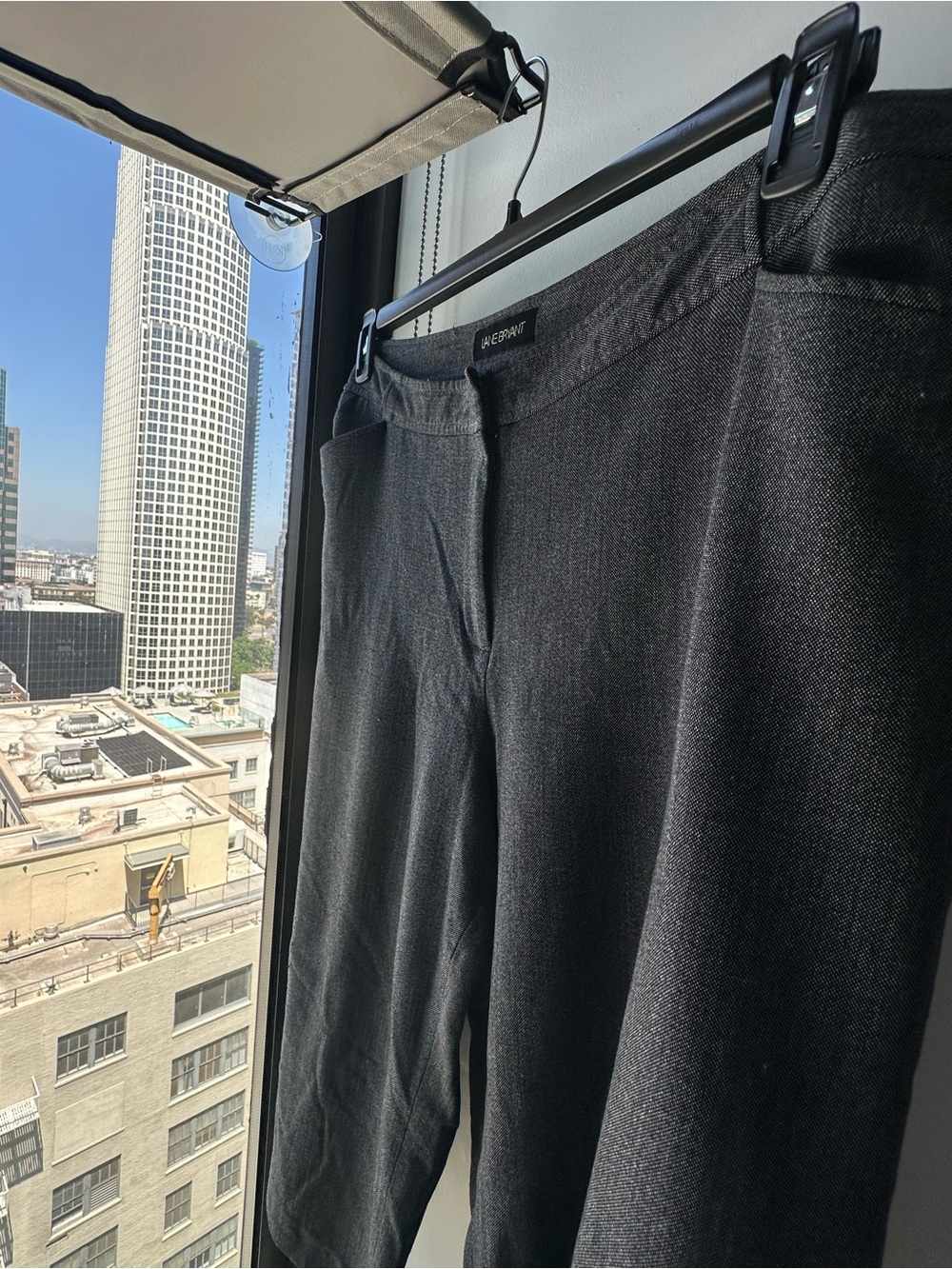 Lane Bryant Dark Charcoal Textured Pants